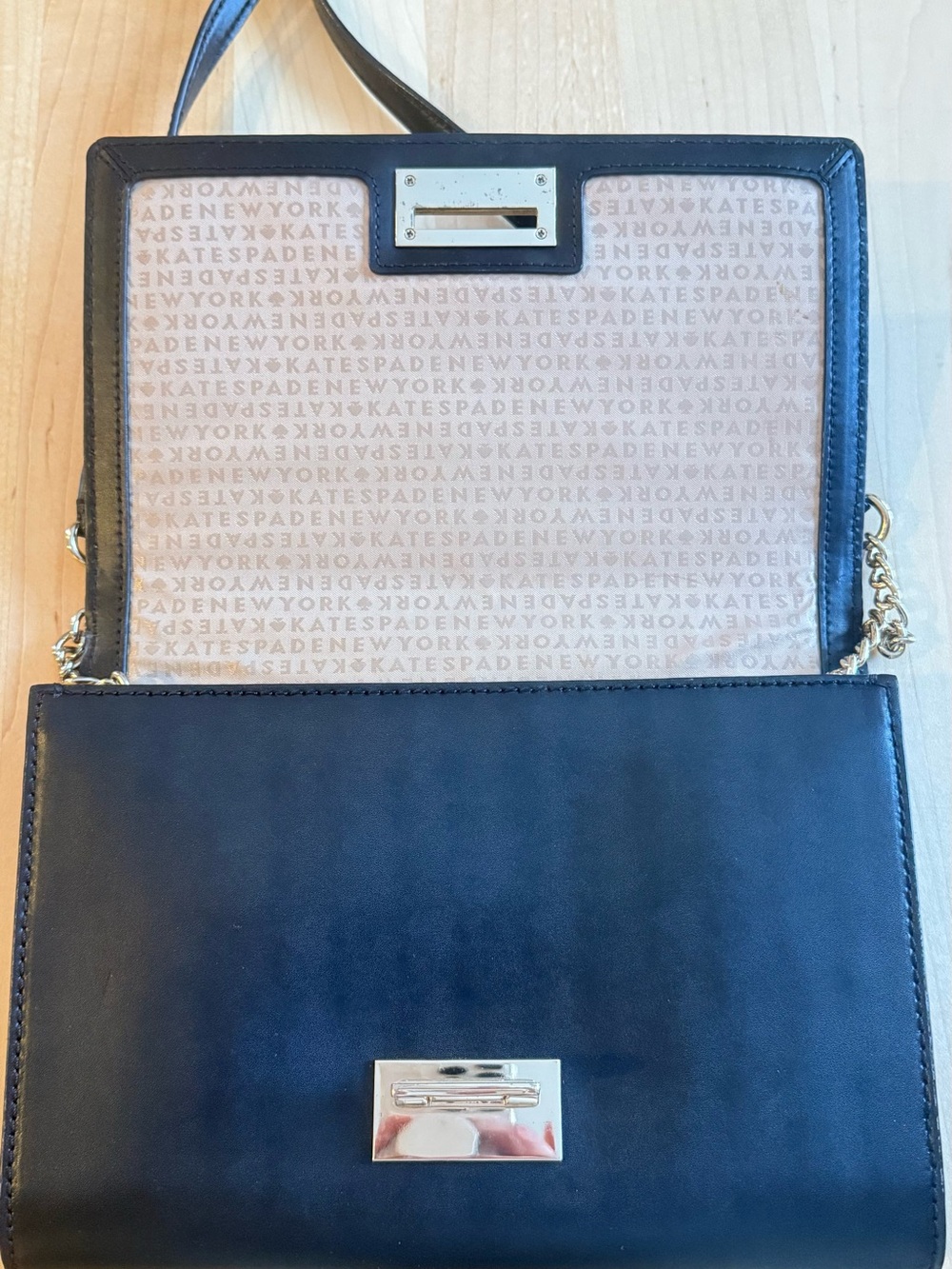 kate spade Black Leather Crossbody with Gold-Tone Hardware - Picture 3 of 3